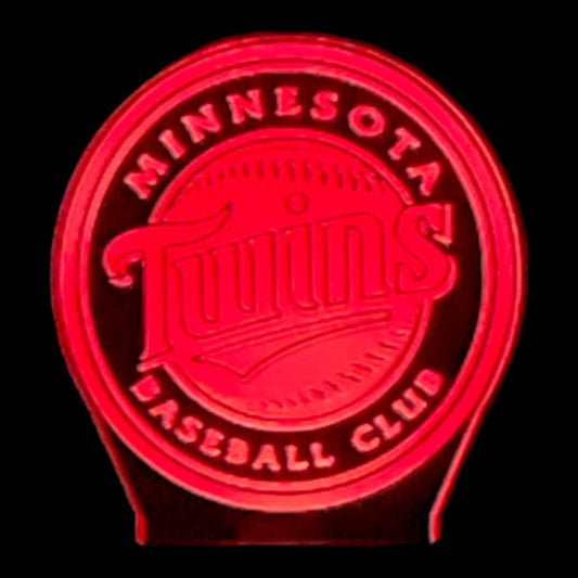 Minnesota Twins 3D LED Night-Light 7 Color Changing Lamp w/ Touch Switch