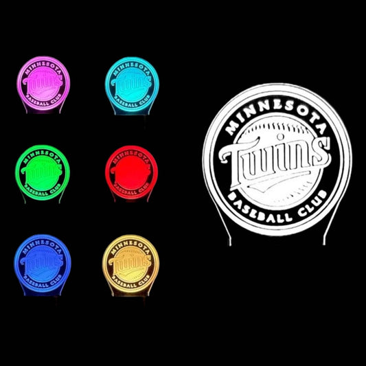 Minnesota Twins 3D LED Night-Light 7 Color Changing Lamp w/ Touch Switch