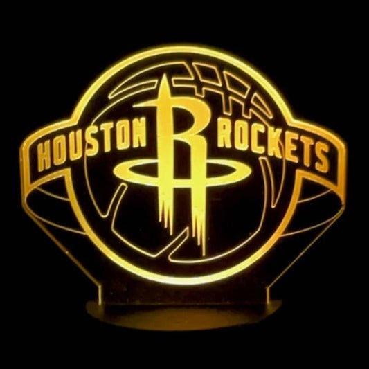 Houston Rockets 3D LED Night-Light 7 Color Changing Lamp w/ Touch Switch
