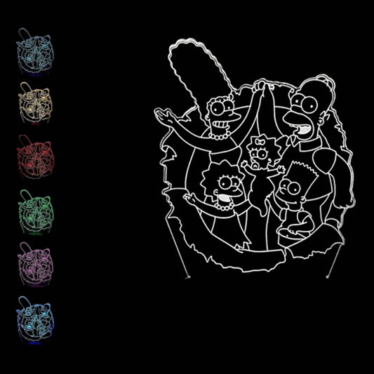 The Simpsons 3D LED Night-Light 7 Color Changing Lamp w/ Touch Switch