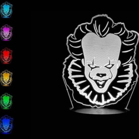 Pennywise 3D LED Night-Light 7 Color Changing Lamp w/ Touch Switch