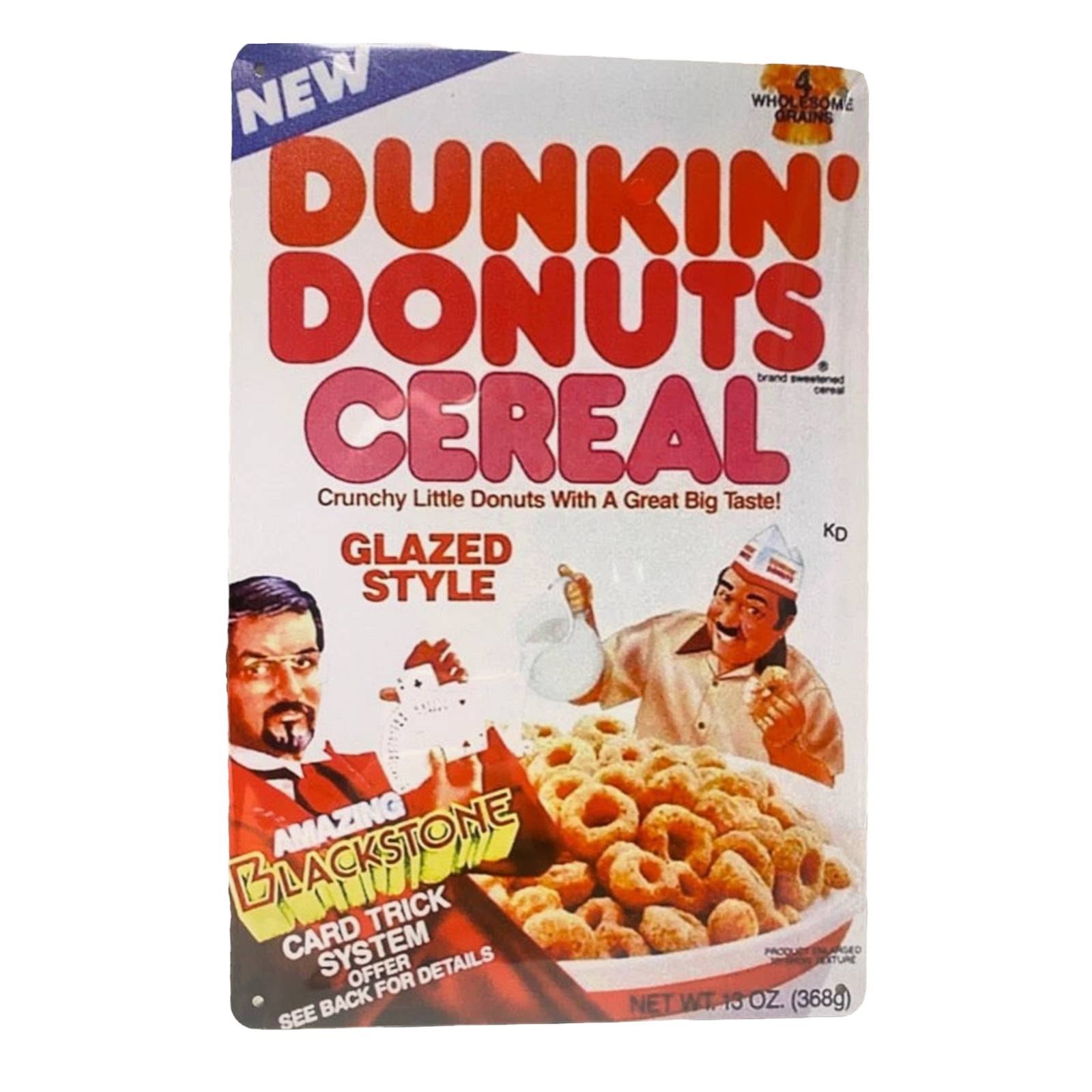 Dunkin' Donuts Cereal Cereal Box Cover Poster Metal Tin Sign 8"x12" MadCatterAZ