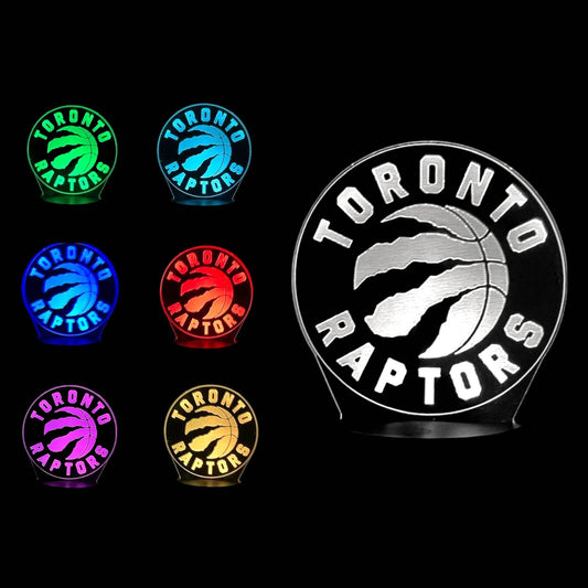 Toronto Raptors 3D LED Night-Light 7 Color Changing Lamp w/ Touch Switch