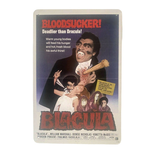 Blackula Poster Metal Tin Sign 8"x12"