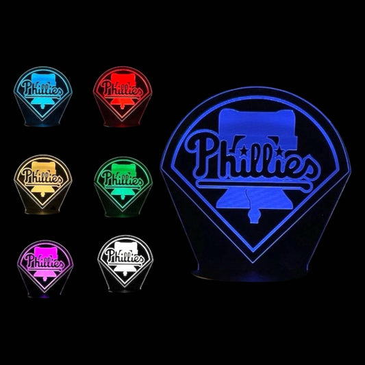 Philadelphia Phillies 3D LED Night-Light 7 Color Changing Lamp w/ Touch Switch