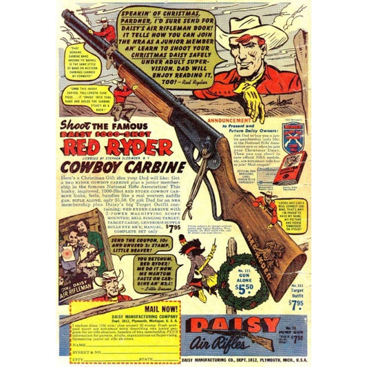 16” x 24" RED RYDER Canvas Print Wall Art