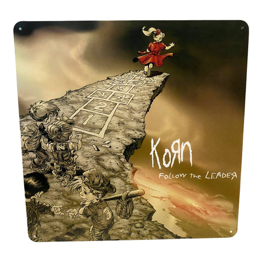Korn Follow The Leader Album Cover Metal Print Tin Sign 12"x 12"