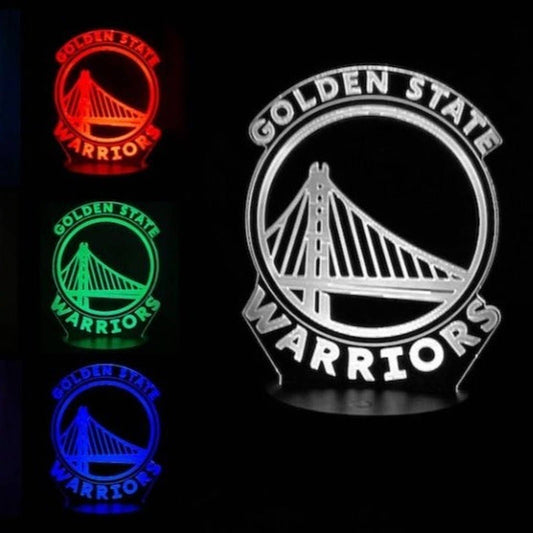 Golden State Warriors 3D LED Night-Light 7 Color Changing Lamp w/ Touch Switch