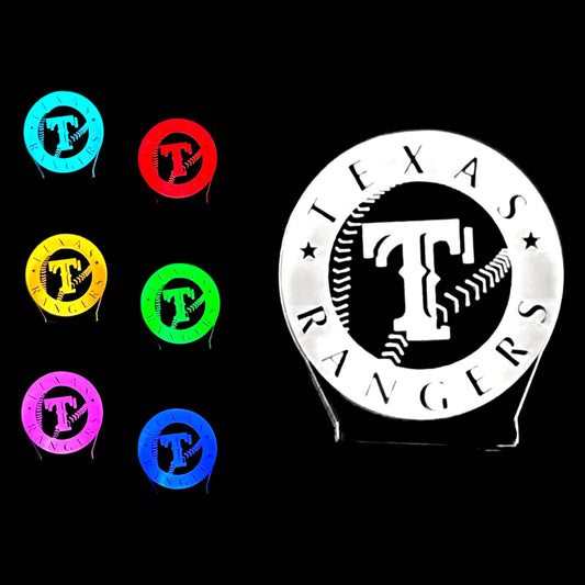 Texas Rangers 3D LED Night-Light 7 Color Changing Lamp w/ Touch Switch