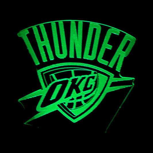 Oklahoma City Thunder 3D LED Night-Light 7 Color Changing Lamp w/ Touch Switch