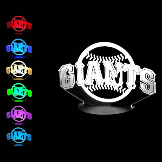 San Francisco Giants 3D LED Night-Light 7 Color Changing Lamp w/ Touch Switch