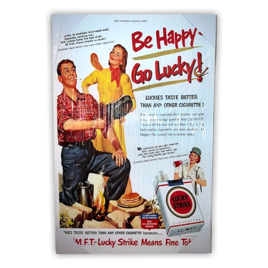 16” x 24" LUCKY STRIKE Canvas Print Wall Art