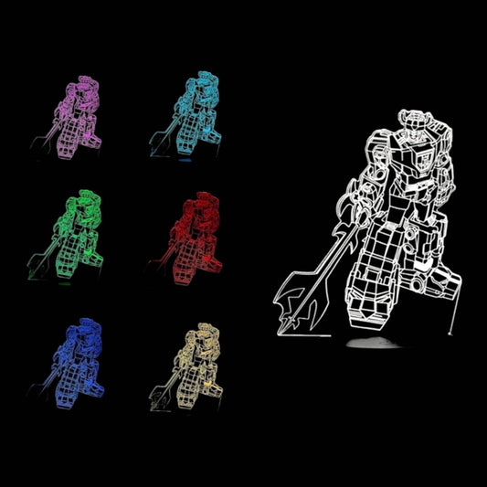 Voltron 3D LED Night-Light 7 Color Changing Lamp w/ Touch Switch