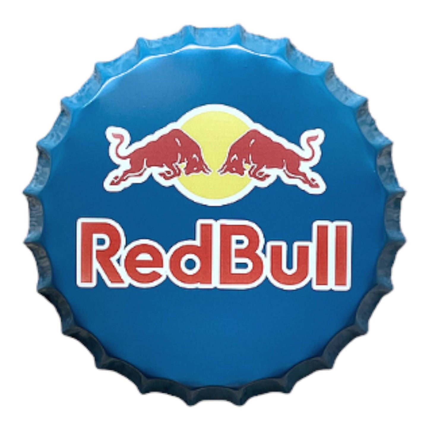 14” Red Bull Bottle Cap Metal Tin Sign
