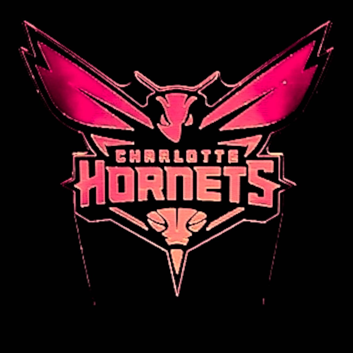 Charlotte Hornets 3D LED Night-Light 7 Color Changing Lamp w/ Touch Switch