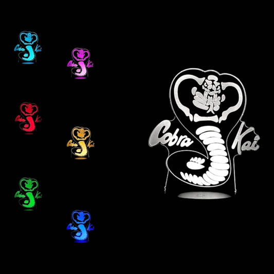 Cobra Kai 3D LED Night-Light 7 Color Changing Lamp w/ Touch Switch