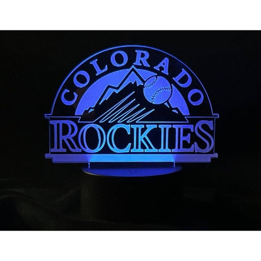 Colorado Rockies 3D LED Night-Light 7 Color Changing Lamp w/ Touch Switch