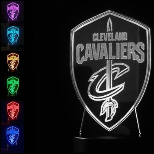 Cleveland Cavaliers 3D LED Night-Light 7 Color Changing Lamp w/ Touch Switch