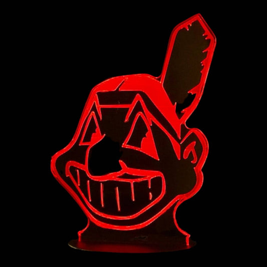 Cleveland Indians 3D LED Night-Light 7 Color Changing Lamp w/ Touch Switch