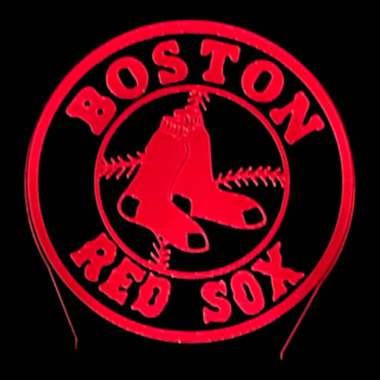 Boston Red Sox 3D LED Night-Light 7 Color Changing Lamp w/ Touch Switch