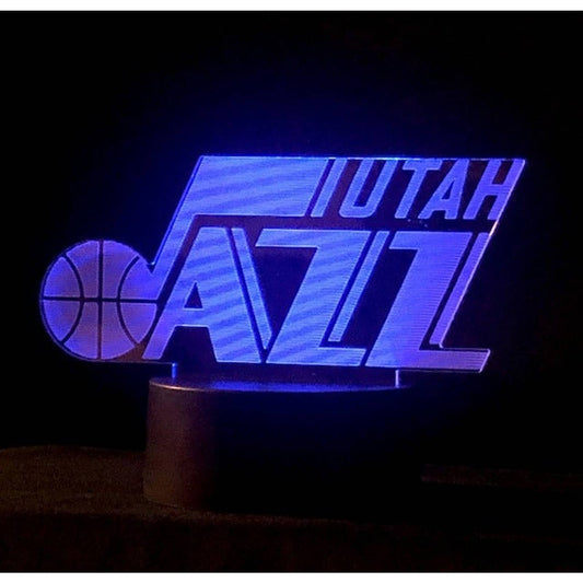 Utah Jazz 3D LED Night-Light 7 Color Changing Lamp w/ Touch Switch