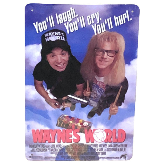 Wayne’s World Movie Poster Metal Tin Sign 8"x12"