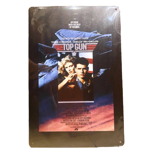 Top Gun Movie Poster Metal Tin Sign 8"x12"