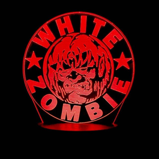 White Zombie 3D LED Night-Light 7 Color Changing Lamp w/ Touch Switch