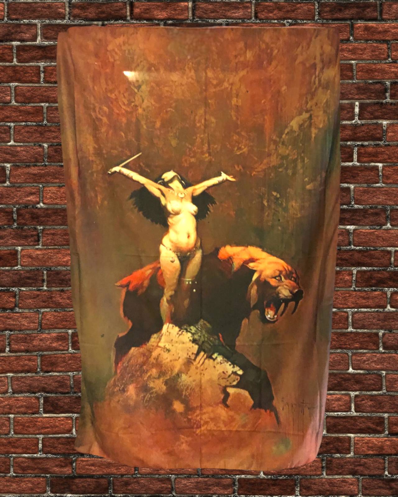 36" x 60" Frank Frazetta 'Jungle Queen' Tapestry Wall Hanging Décor
