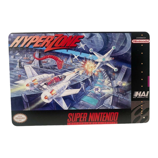 Hyperzone Video Game Cover Metal Tin Sign 8"x12"