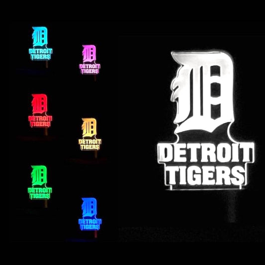Detroit Tigers 3D LED Night-Light 7 Color Changing Lamp w/ Touch Switch