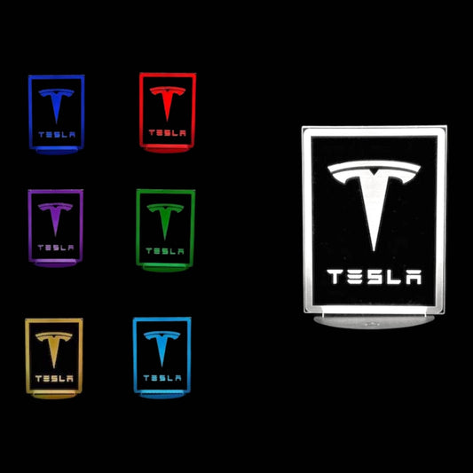 Tesla 3D LED Night-Light 7 Color Changing Lamp w/ Touch Switch