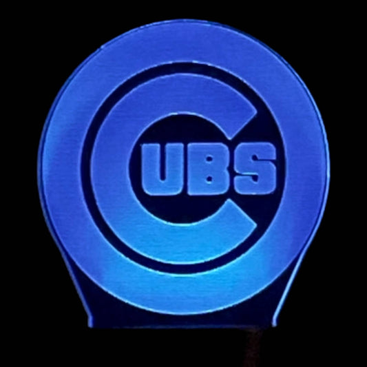 Chicago Cubs 3D LED Night-Light 7 Color Changing Lamp w/ Touch Switch