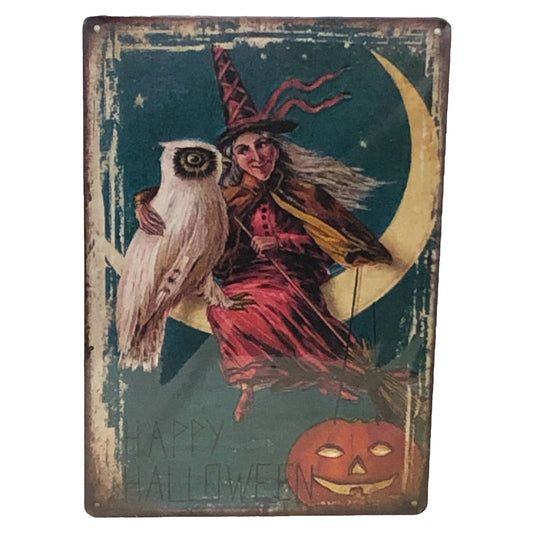 Happy Halloween Ad Poster Metal Tin Sign 8"x12"