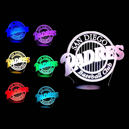 San Diego Padres 3D LED Night-Light 7 Color Changing Lamp w/ Touch Switch