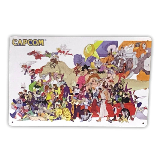 Capcom Character Group Poster Metal Tin Sign 8"x12"