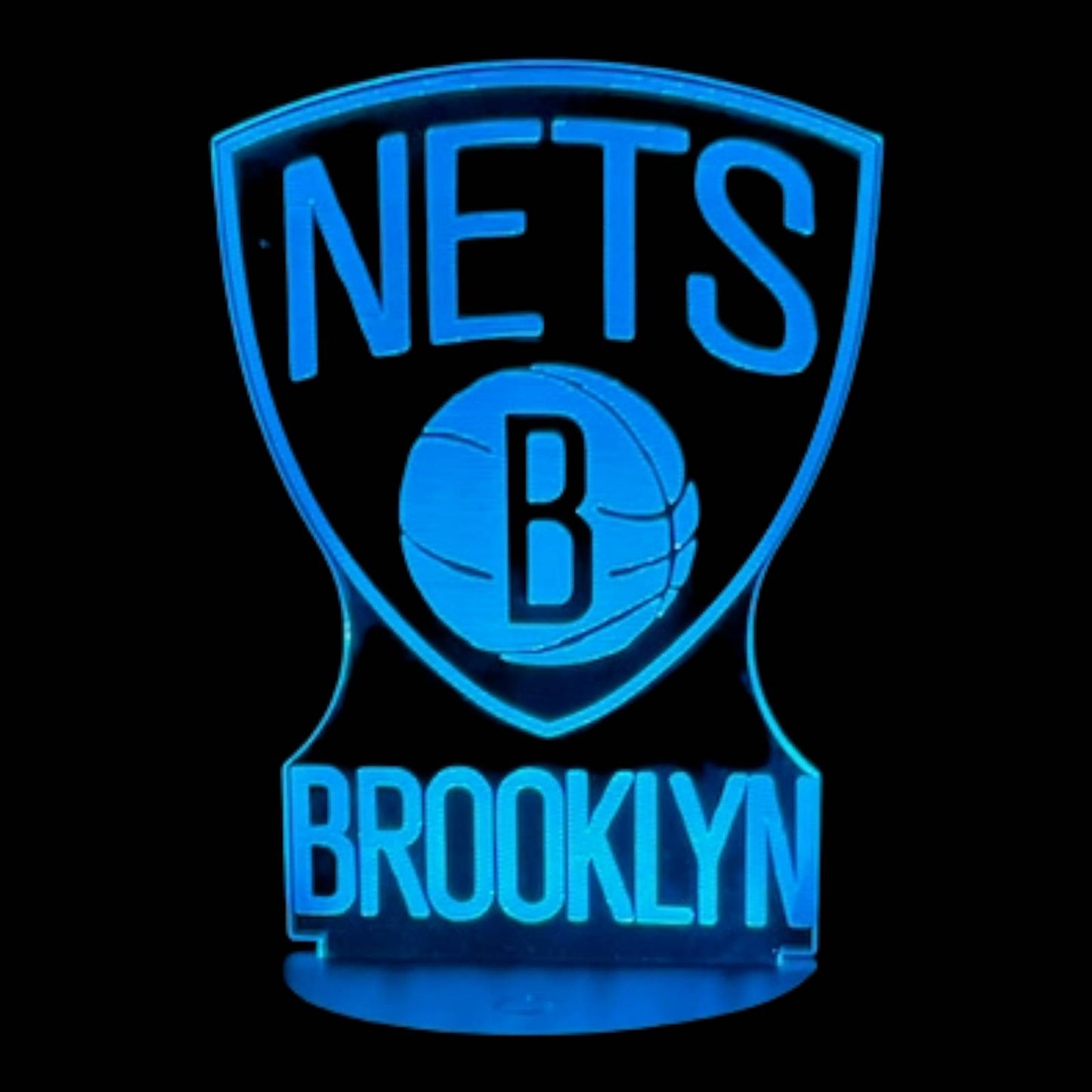 Brooklyn Nets 3D LED Night-Light 7 Color Changing Lamp w/ Touch Switch