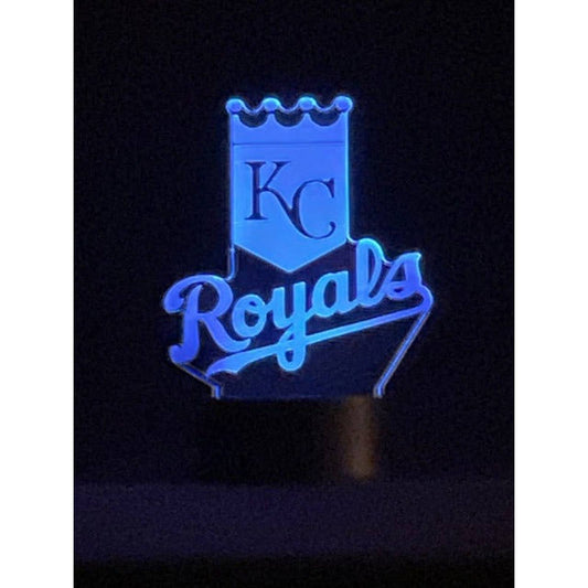 Kansas City Royals 3D LED Night-Light 7 Color Changing Lamp w/ Touch Switch