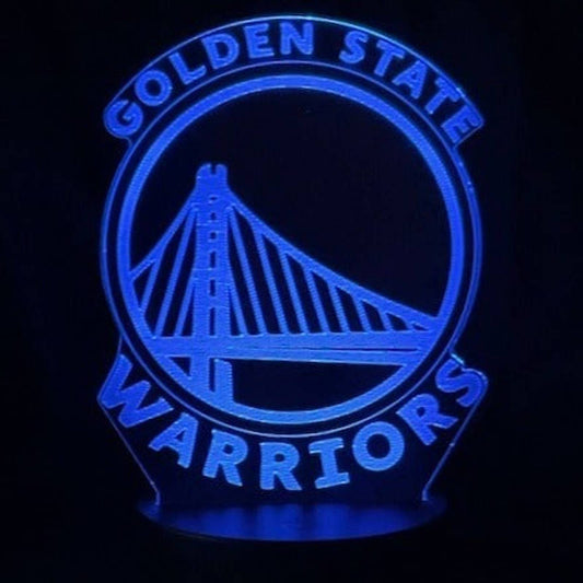 Golden State Warriors 3D LED Night-Light 7 Color Changing Lamp w/ Touch Switch