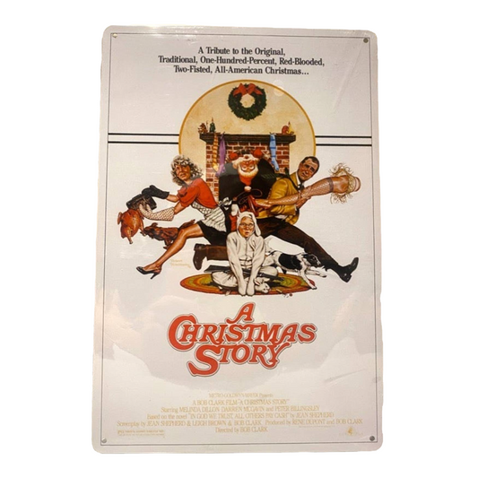 A Christmas Story Movie Poster Metal Tin Sign 8"x12"