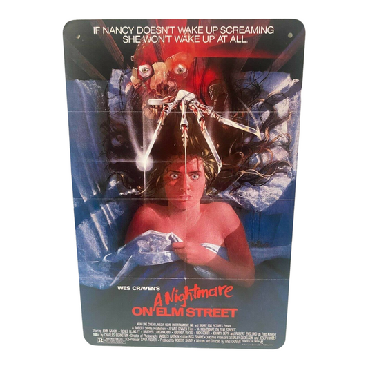 A Nightmare On Elm St Movie Poster Metal Tin Sign 8"x12"