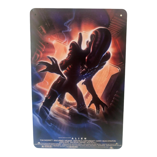 Alien Movie Poster Metal Tin Sign 8"x12"