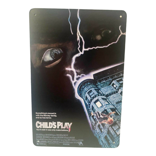 Child's Play Movie Poster Metal Tin Sign 8"x12"