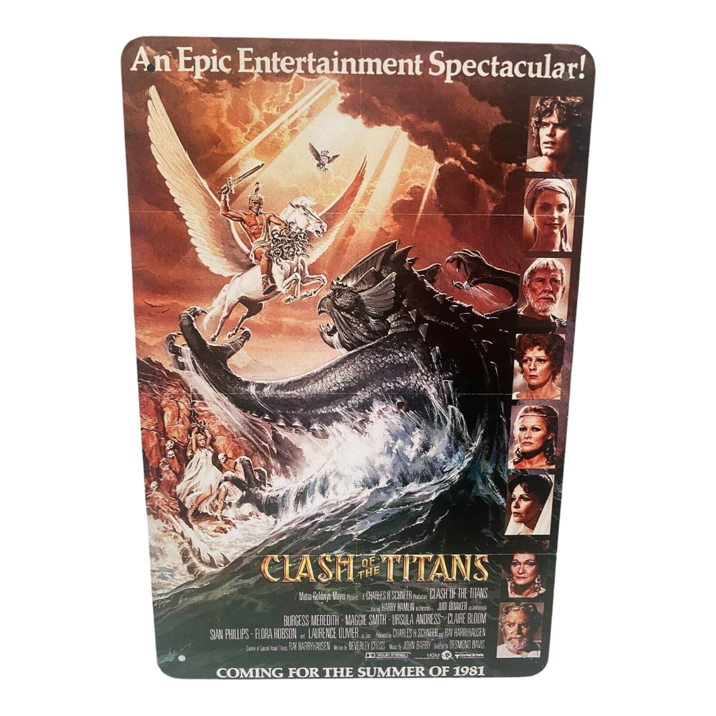 Clash Of The Titans Movie Poster Metal Tin Sign 8"x12"