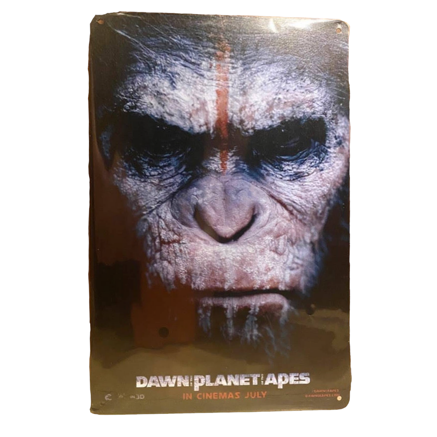 Dawn Of The Planet Of The Apes Movie Poster Metal Tin Sign 8"x12"