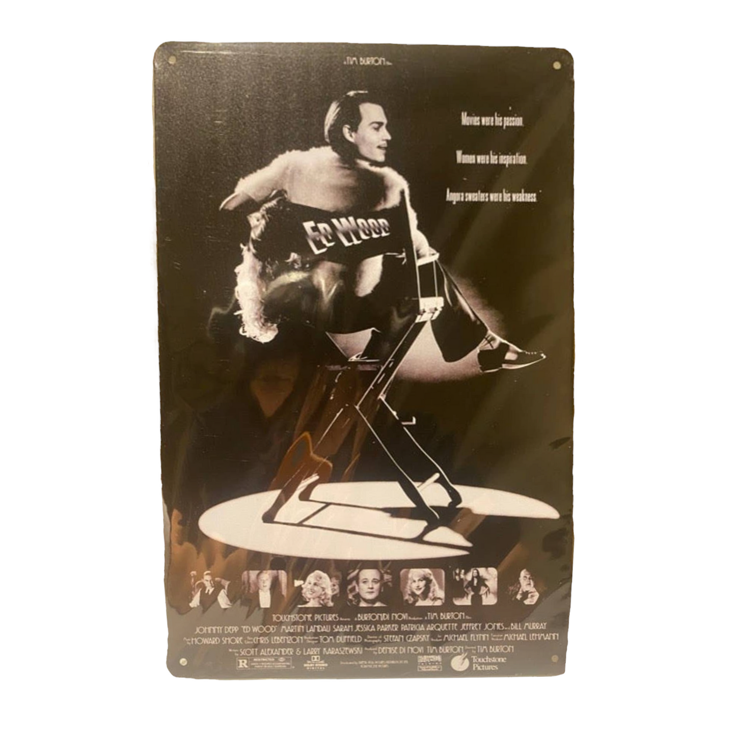 Ed Wood Movie Poster Metal Tin Sign 8"x12"