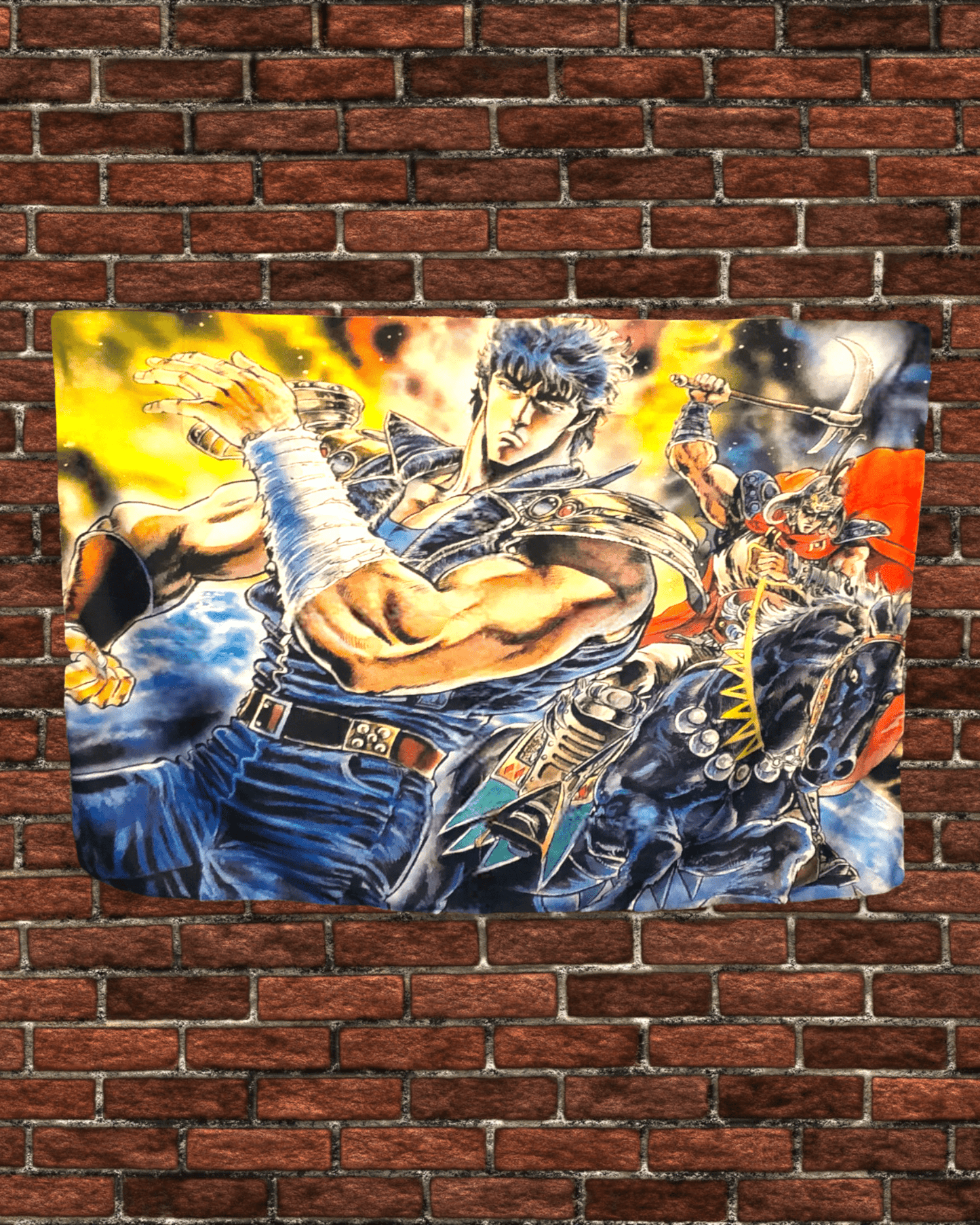 36" x 60" Fist of the North Star Tapestry Wall Hanging Décor