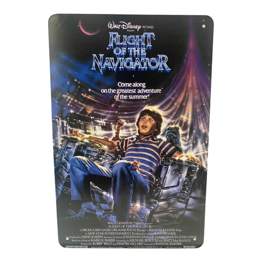 Flight of the Navigator Movie Poster Metal Tin Sign 8"x12"