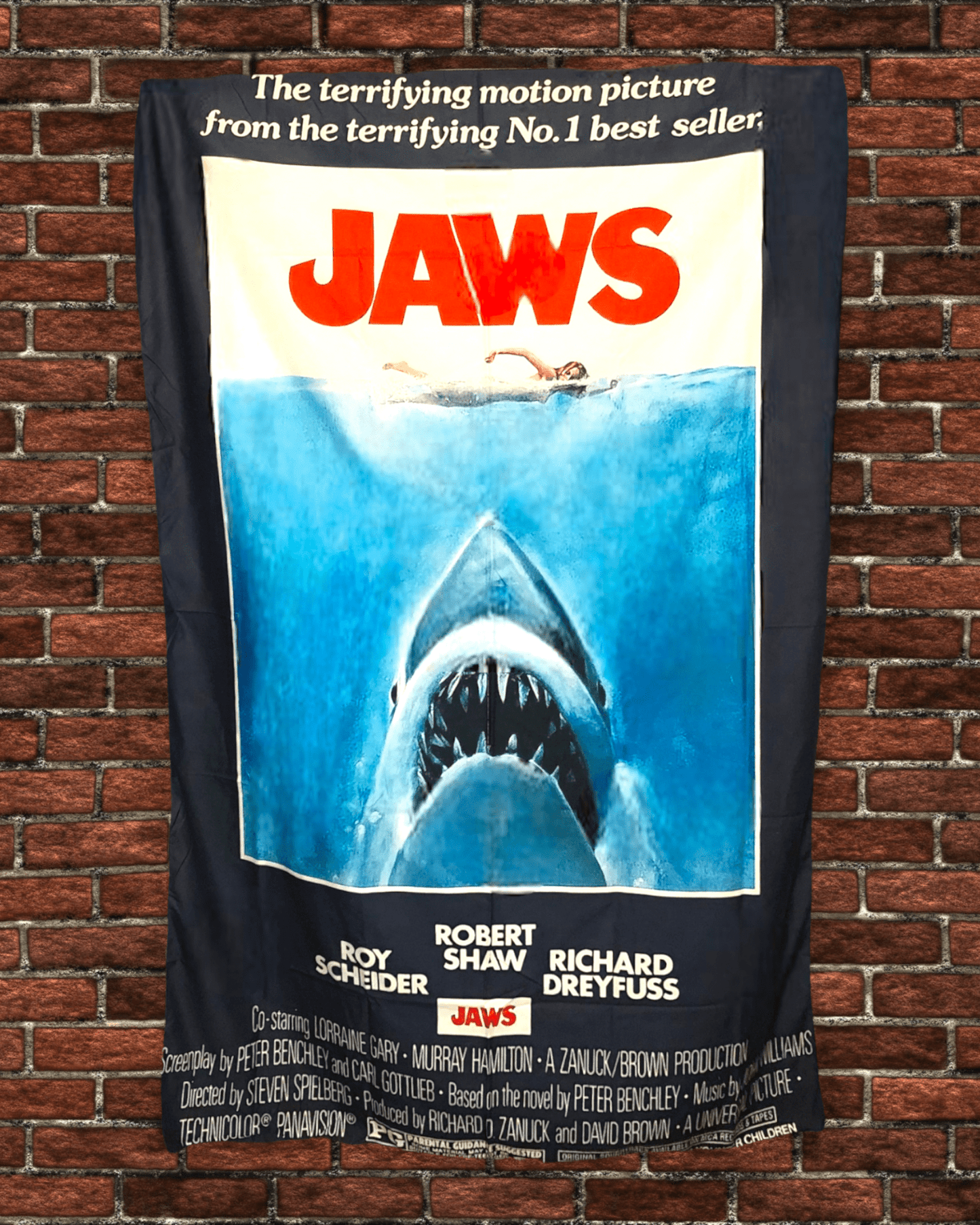 36" x 60" Jaws Tapestry Wall Hanging Décor