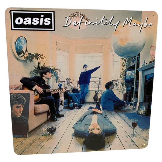 Oasis Definitely Maybe Album Cover Metal Print Tin Sign 12"x 12"